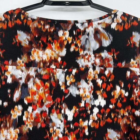 Roz & Ali Chiffon Peplum Womens Top Sz 1X Boho Sheer Bell Sleeve Fall Lagenlook - Picture 6 of 10